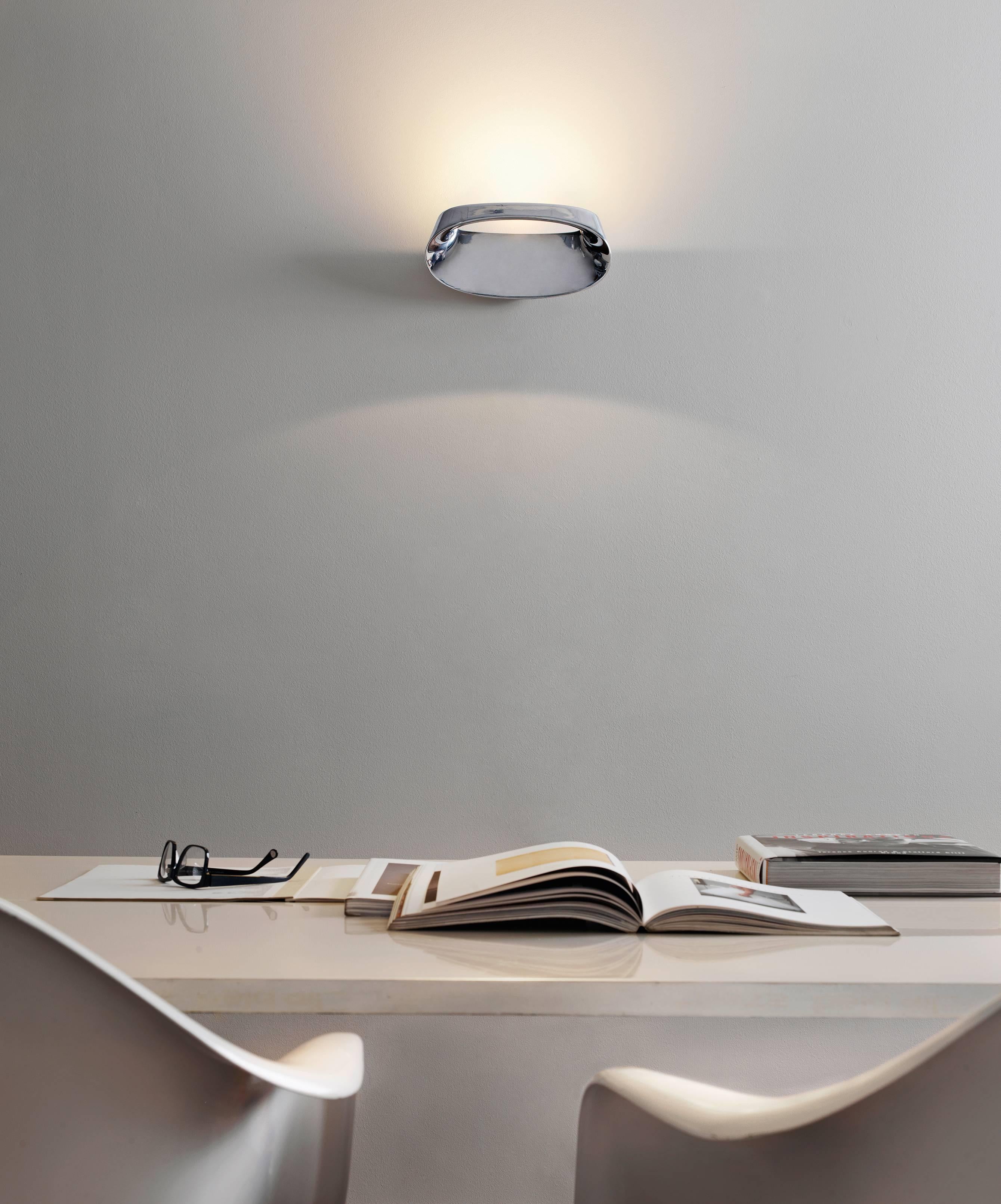 Modern Odo Fioravanti Fontana Arte Bonnet Polished Aluminum Wall Lamp, Designed in 2014 For Sale