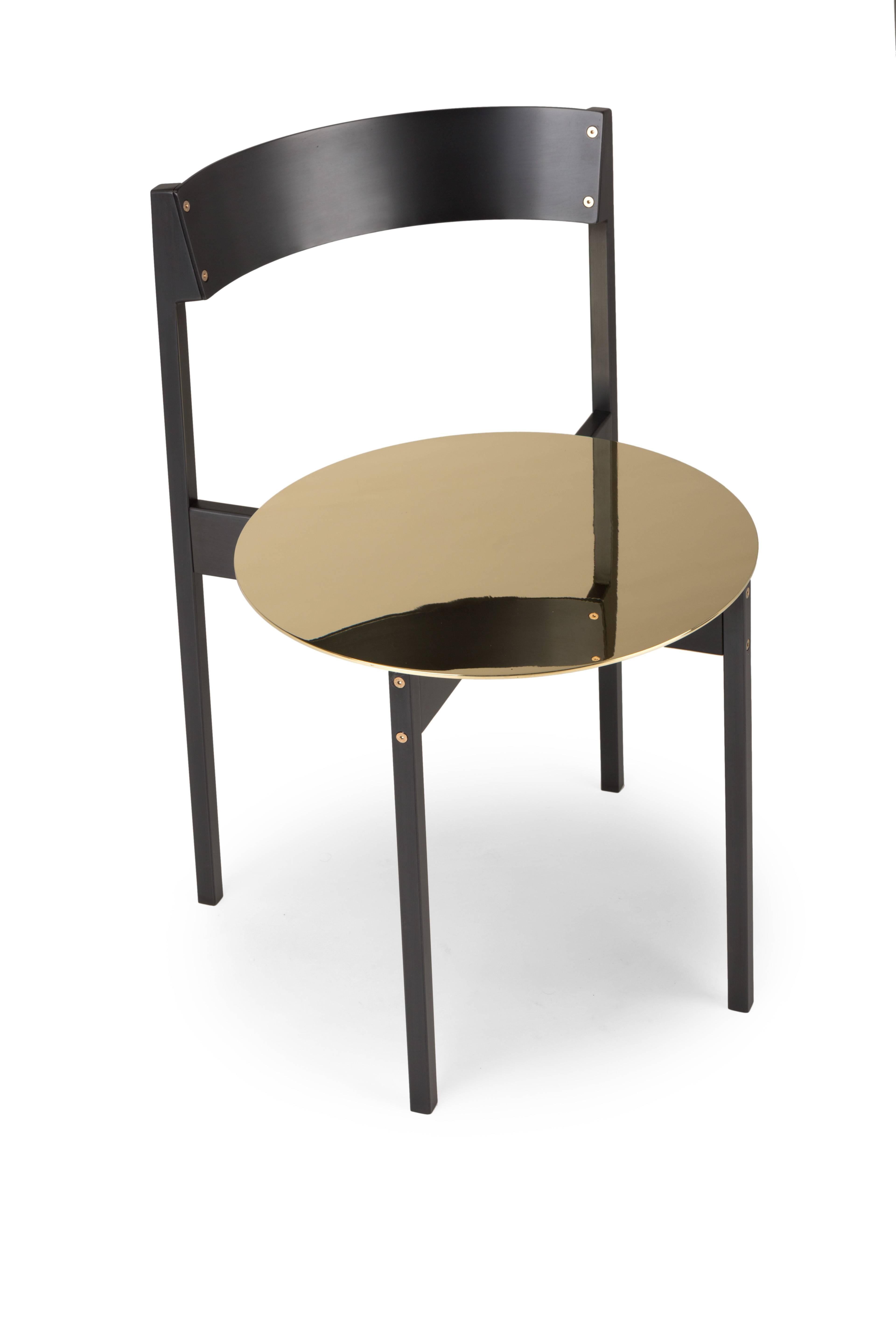 Italian Brugola Metal Chair Designed by Martinelli Venezia for Mingardo For Sale