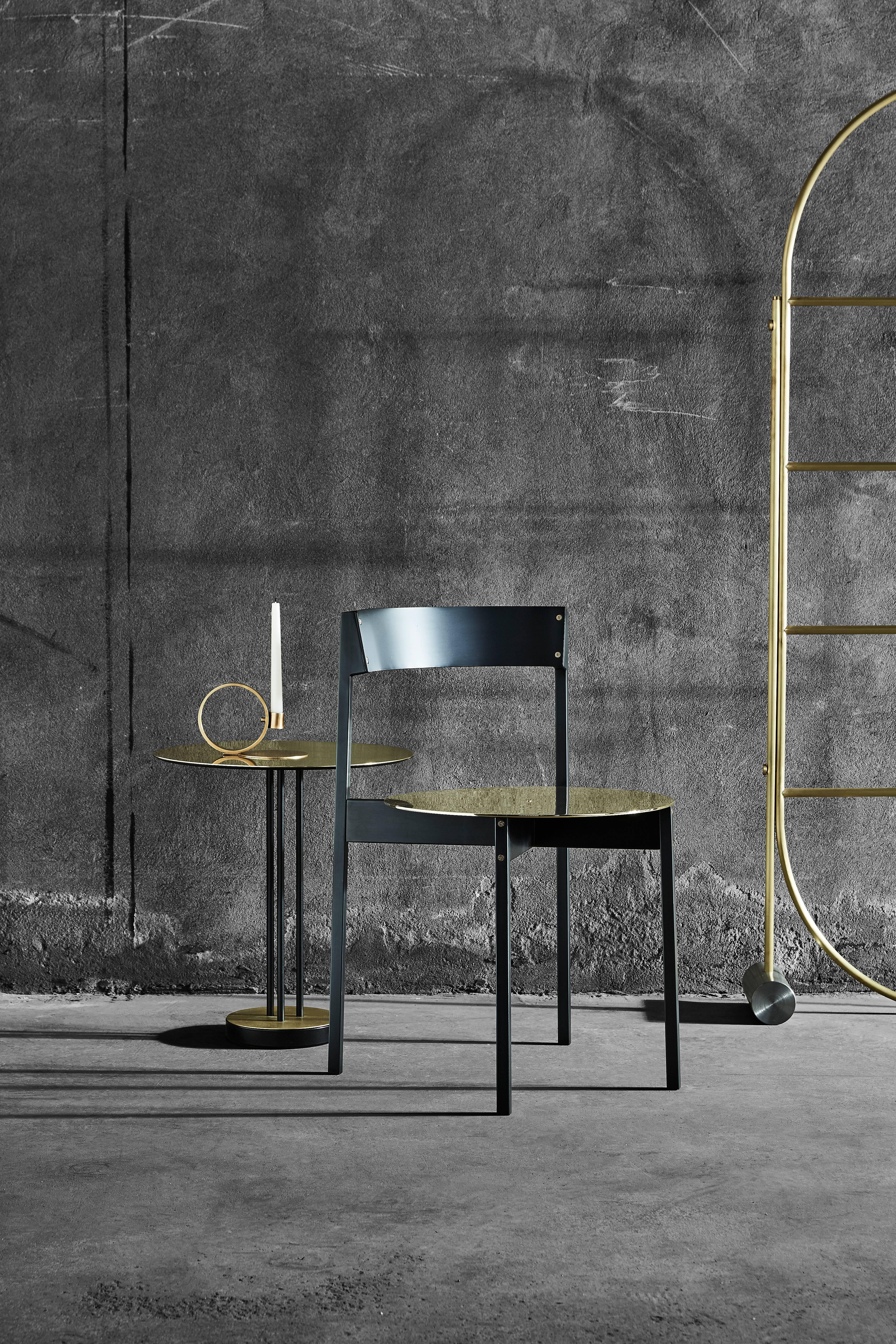Brass Brugola Metal Chair Designed by Martinelli Venezia for Mingardo For Sale