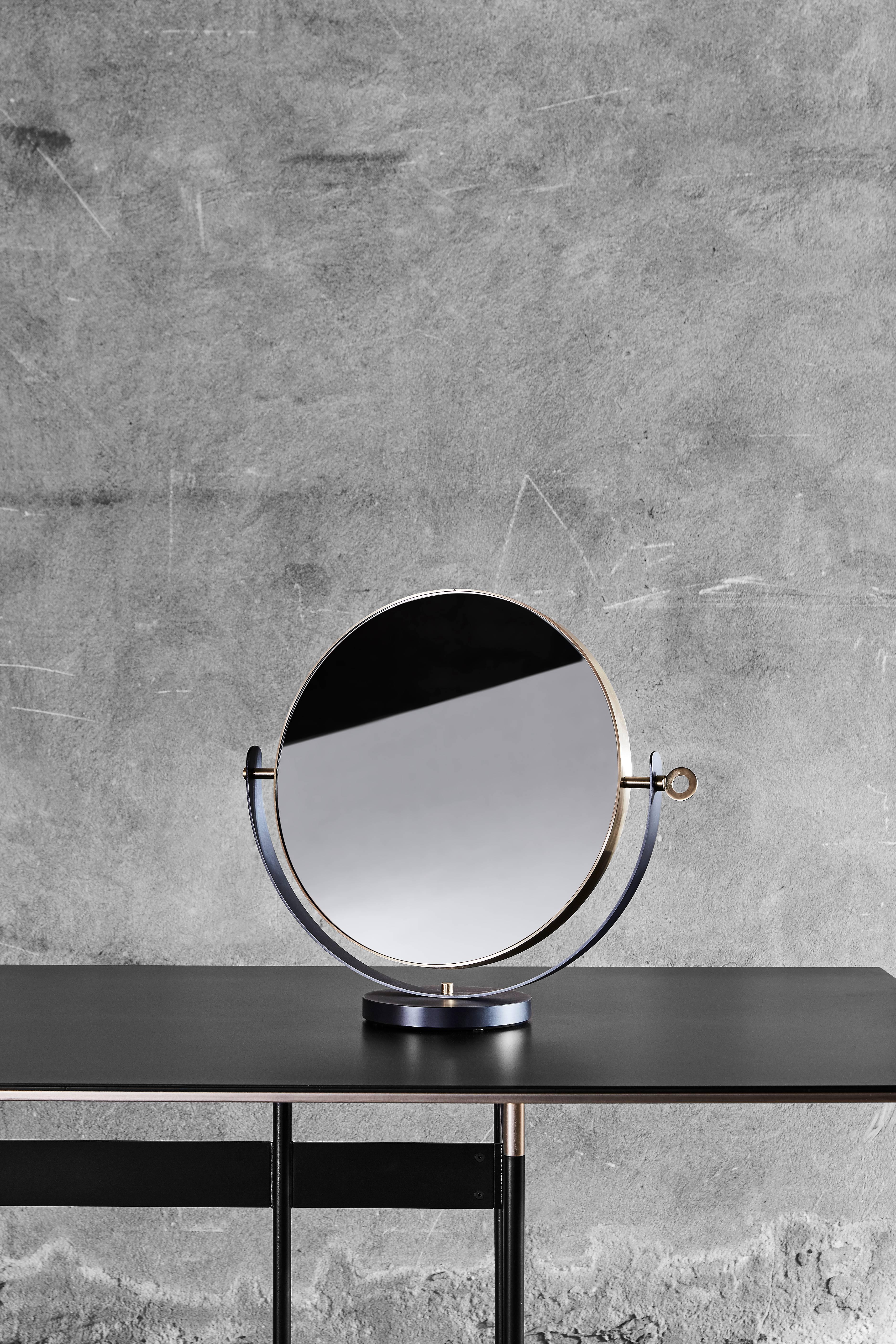 Contemporary Ilario Brass Mirror Designed by Federica Biasi for Mingardo For Sale