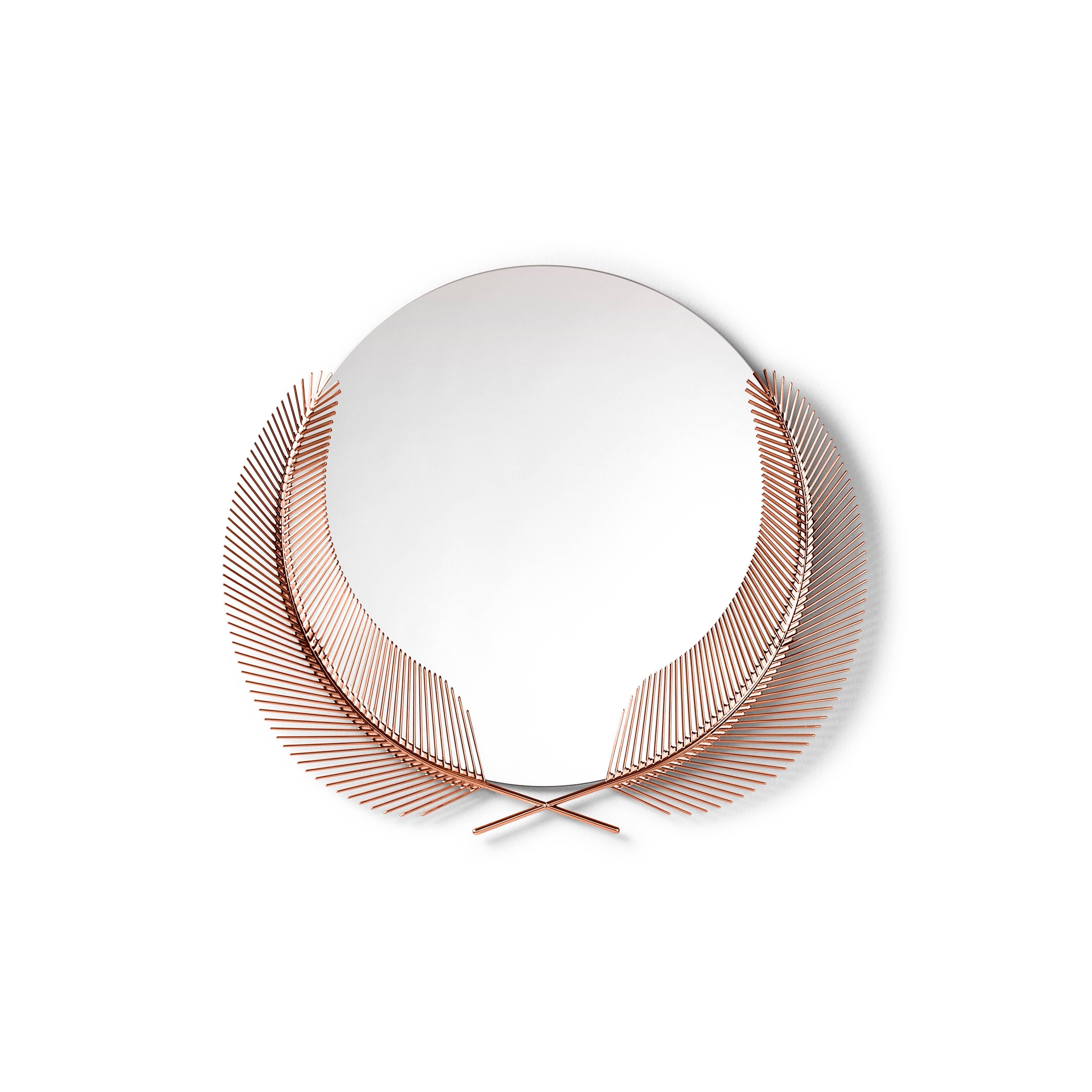 italien Miroir en or rose coucher de soleil conçu par Nika Zupanc pour Ghidini, 1961 en vente