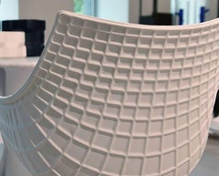 Taburete bajo giratorio de cuero y acero "Meridiana" de Christophe Pillet para Driade