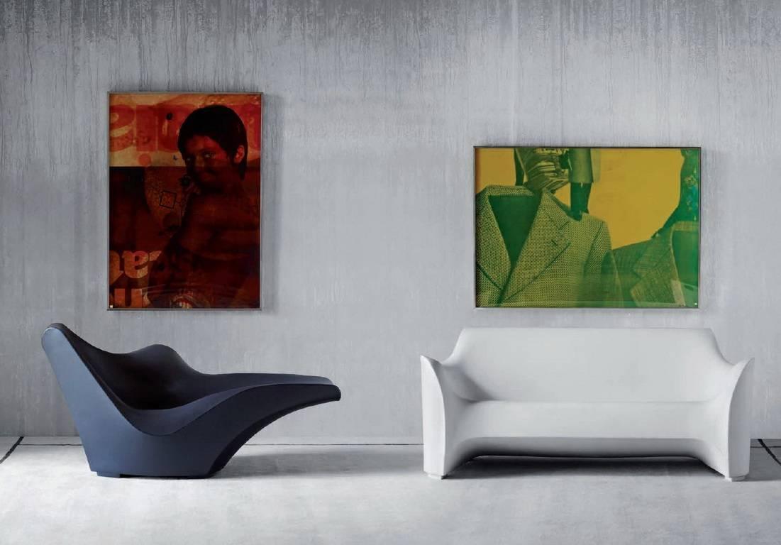 Moderno Letto da giorno monoblocco bianco o nero 
