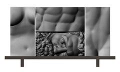 "Ercole e Afrodite Composizione 3" Sistema di scatole modulari bianche o nere di Driadelab