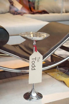 "Ping I" Polished Aluminum Catchall Designed by Giuseppe Chigiotti for Driade