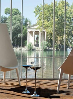 Mesa Pequeña de Aluminio Pulido "Ping II" de Giuseppe Chigiotti para Driade