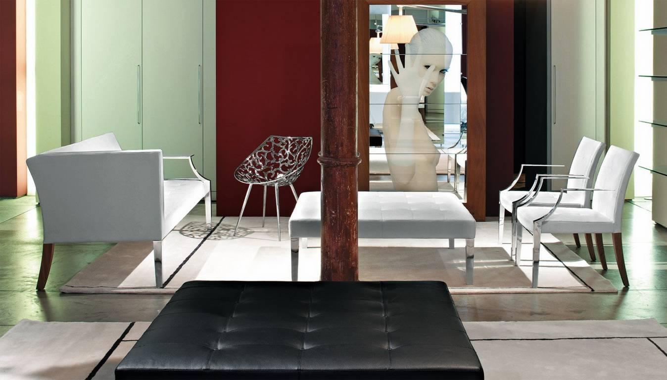 XXIe siècle et contemporain Canapé Monseigneur en cuir matelassé conçu par Philippe Starck pour Driade en vente