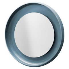 Espejo pequeño Coque con marco de cerámica esmaltada Peltro by Alain Gilles