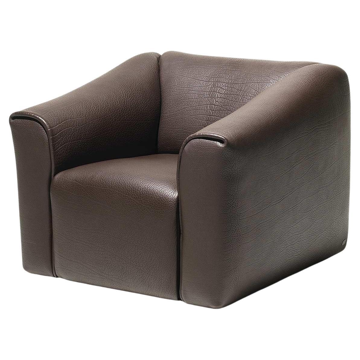 De Sede DS-47 Armchair in Brown Leather Upholstery by Antonella Scarpitta For Sale