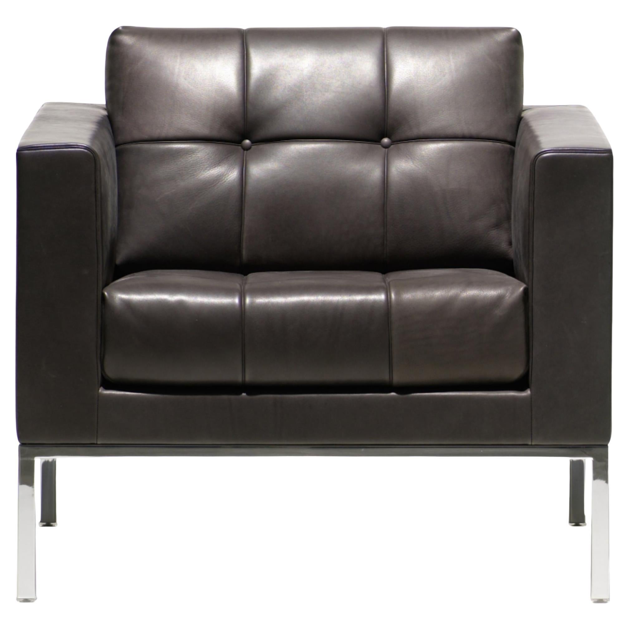 De Sede DS-159 Armchair in Cigarro Brown Leather by De Sede Design Team For Sale