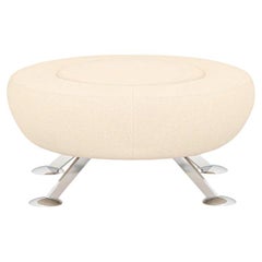 De Sede DS-164 Stool in Off White Upholstery by Hugo de Ruiter