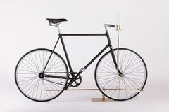 Bi-Track Bicycle Stand in Polished Brass by Masanori Mori, Wallpaper Award