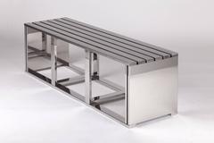 Bicroma-Bank aus Edelstahl von Parisotto und Formenton