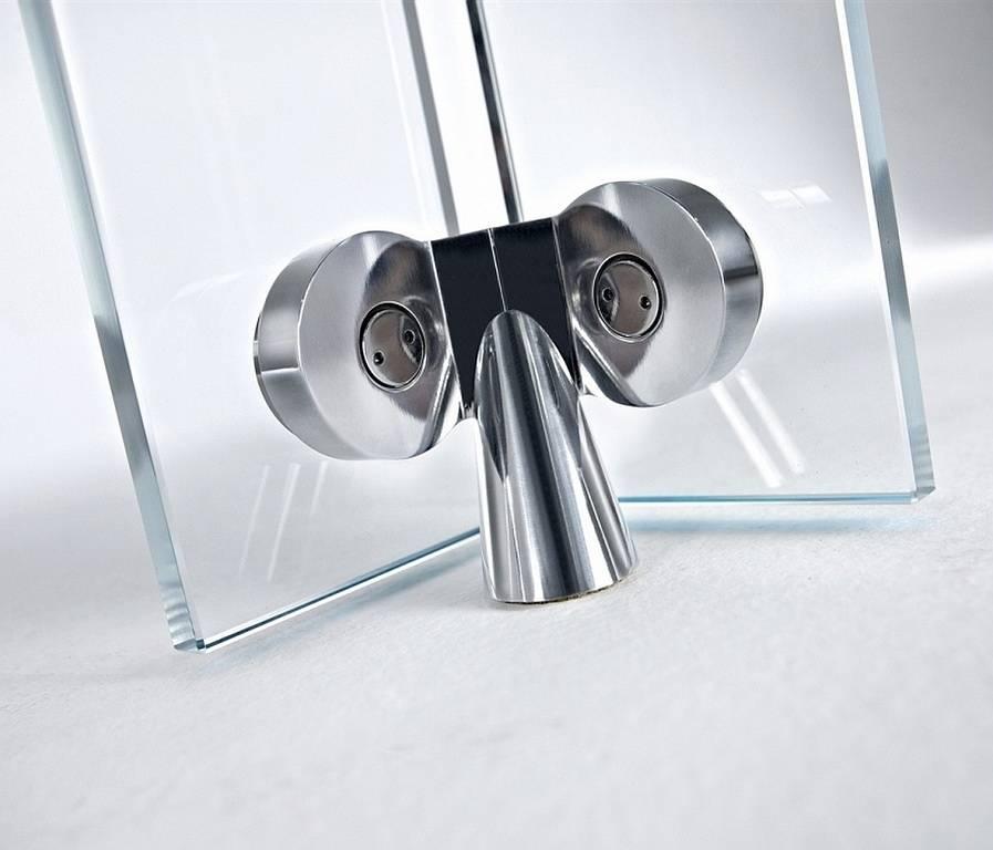 „Cristallino“ Transparenter Kristall-Fußballtisch „Cristallino“ von Adriano Design für Teckell (Moderne) im Angebot