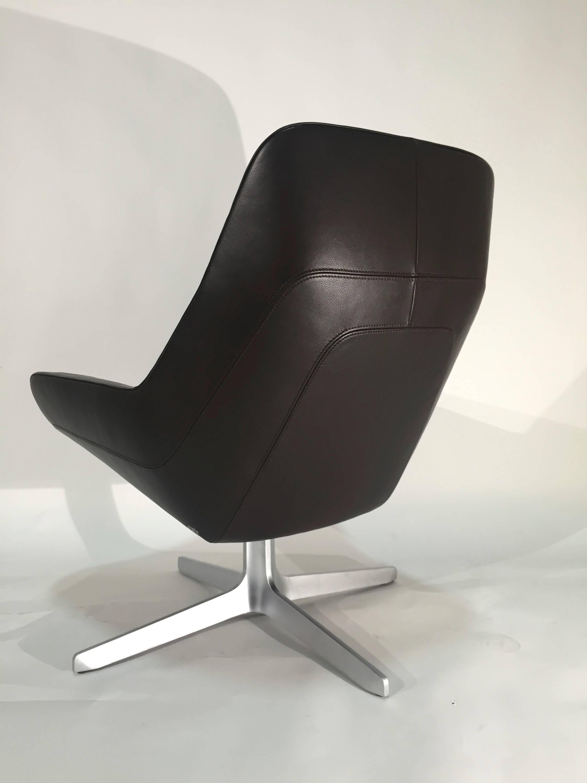 Swiss De Sede DS-144 Armchair in Leather Select Cigarro