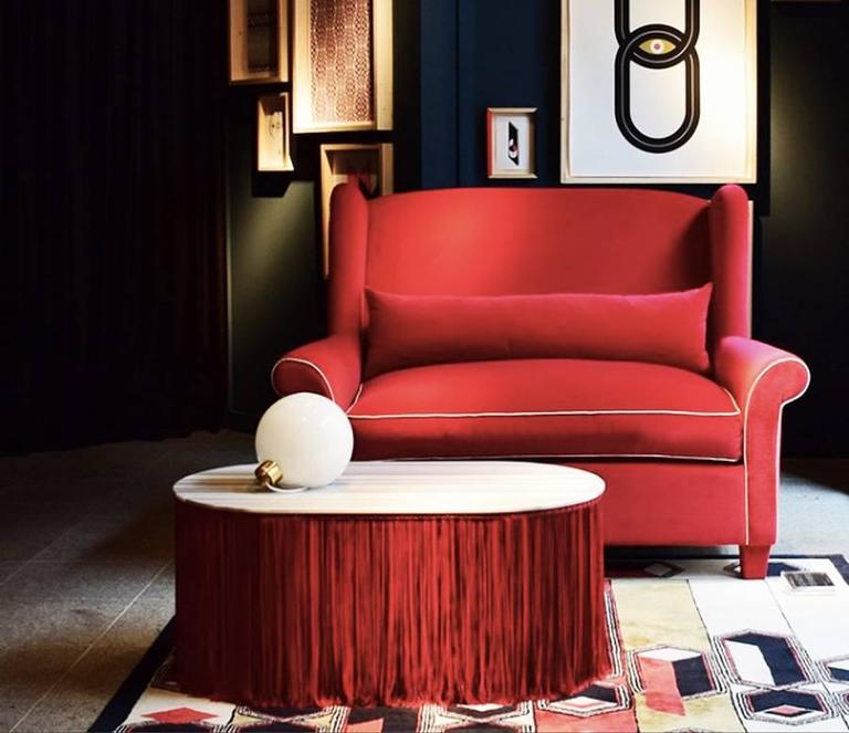 Alexander Velvet LoveSeat Designed by Gianni G. Pellini for Spazio