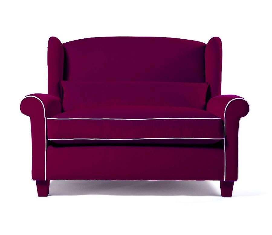 Alexander Velvet Love-Seat Designed by Gianni G. Pellini for Spazio Pontaccio In New Condition In Brooklyn, NY