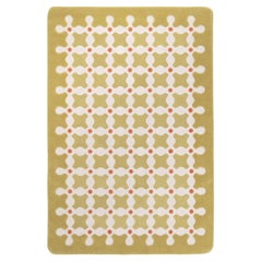 cc-tapis CRISS CROSS Small handmade rug in Mustard by India Mahdavi