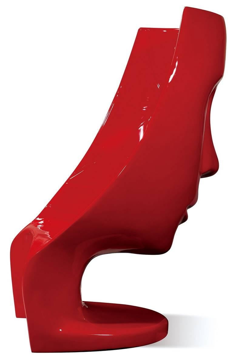 Schwarz-roter lackierter Kopfensessel „Nemo“ von Fabio Novembre für Driade, 2017 (Kunststoff) im Angebot