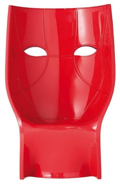 "Nemo" Poltrona con testa laccata nera o rossa di Fabio Novembre per Driade, 2017