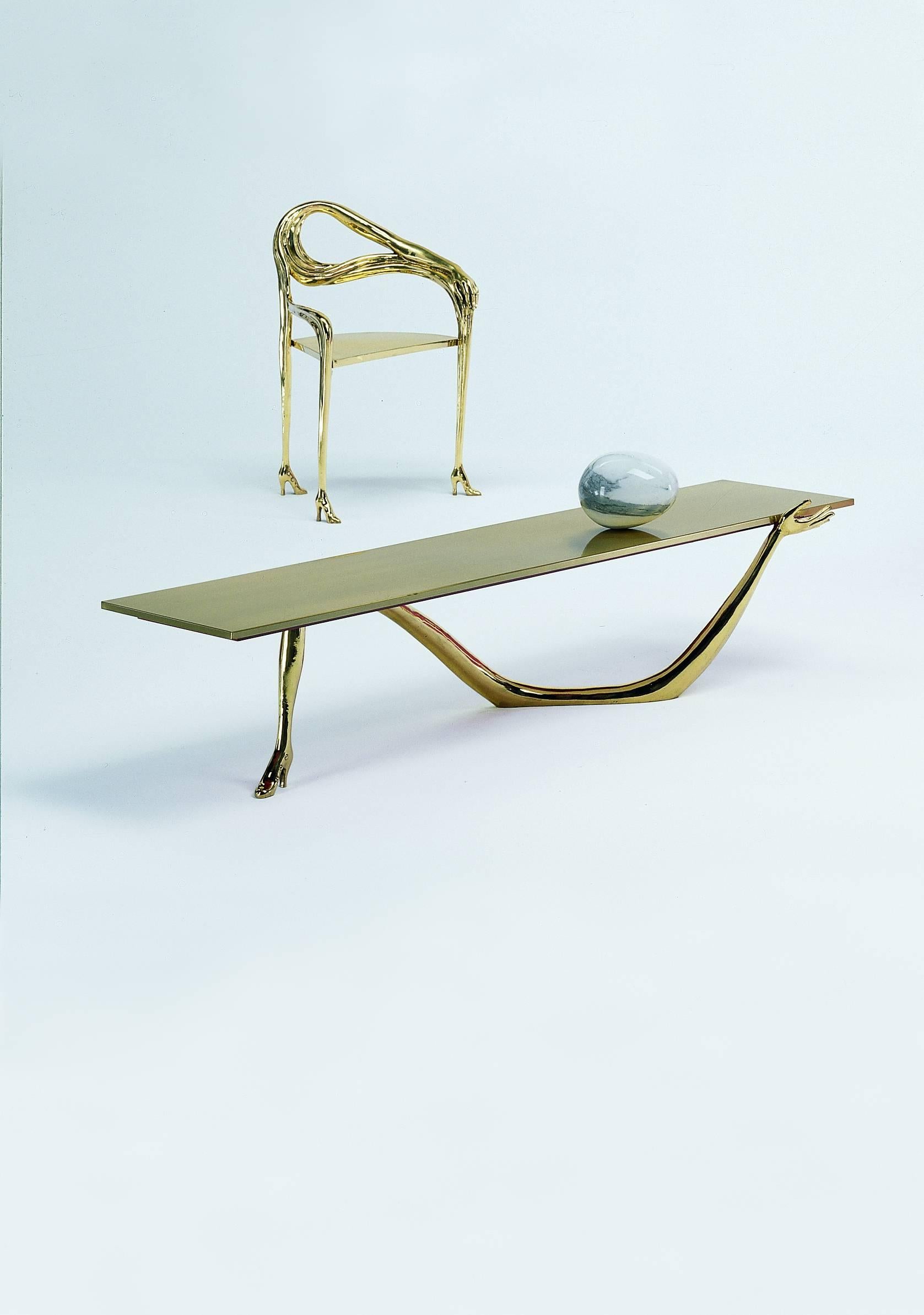 Espagnol Table basse Leda Sculpture d'après Salvador Dali, Fundació Gala-Salvador Dali en vente