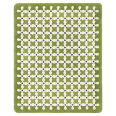 cc-tapis CRISS CROSS Medium Handgefertigter Teppich in Grün von India Mahdavi