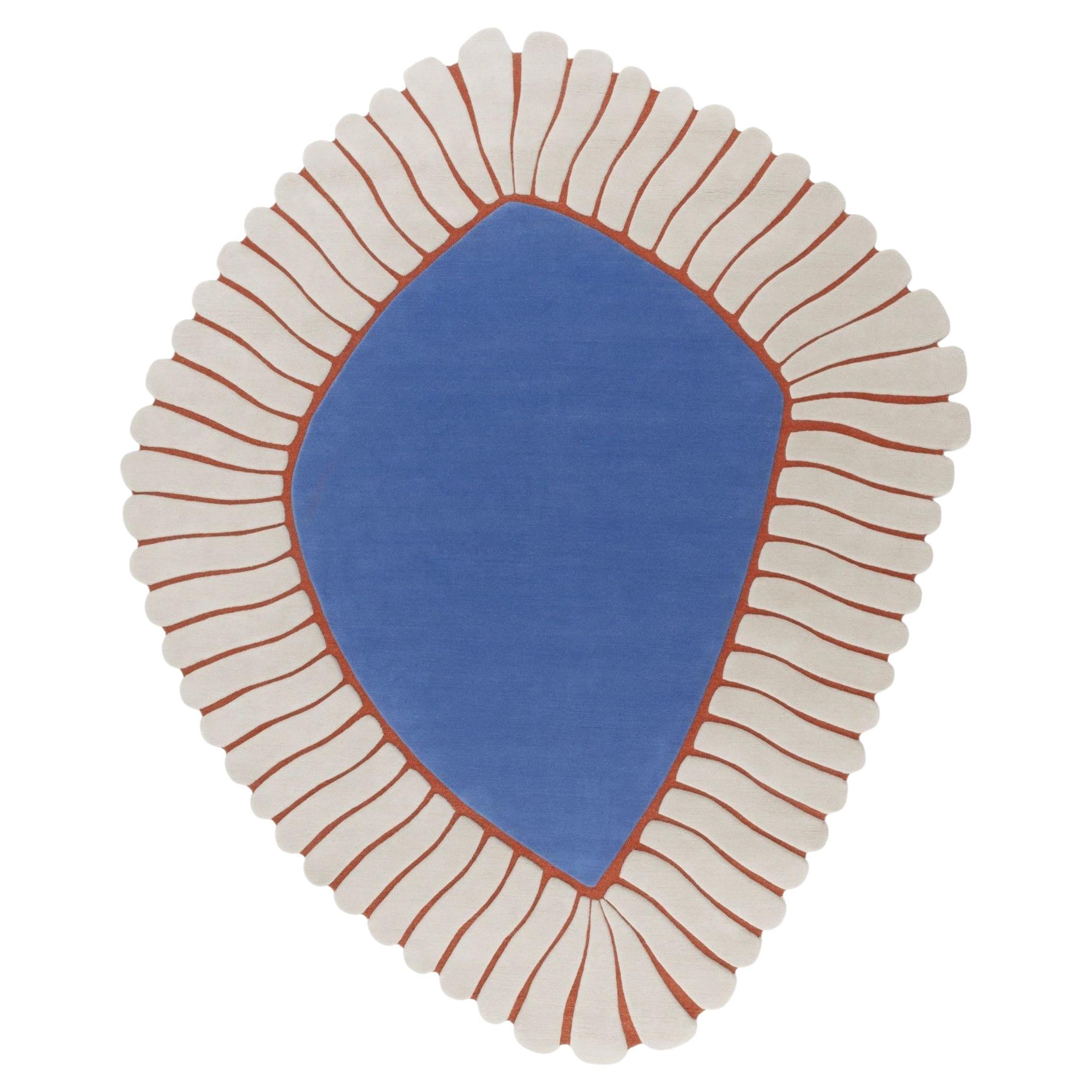 cc-tapis M’AMA NON M’AMA Large handmade rug in Frost / Blue by Patricia Urquiola