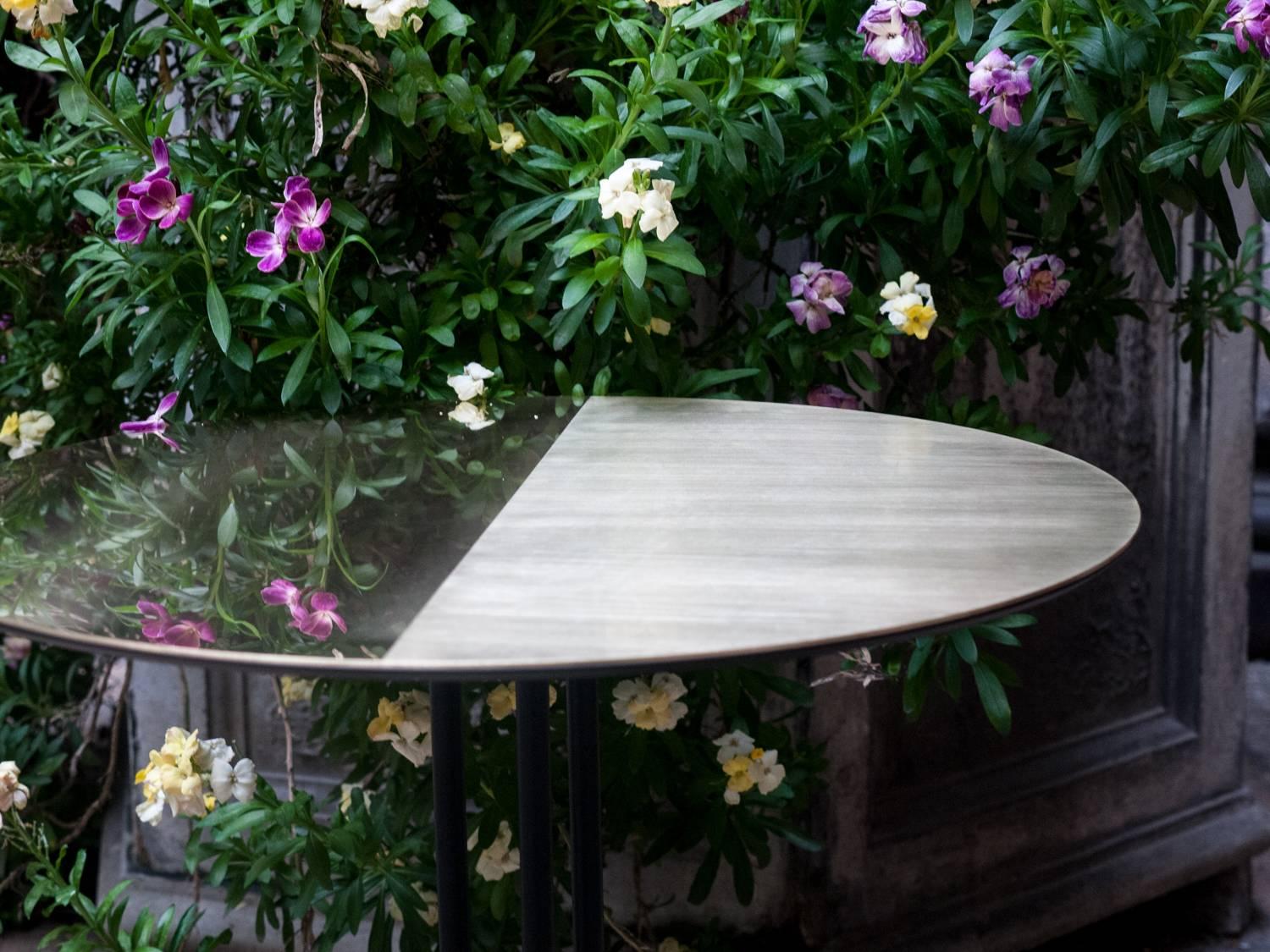 Iron Satin Table Designed by Chiara Andreatti for Mingardo For Sale