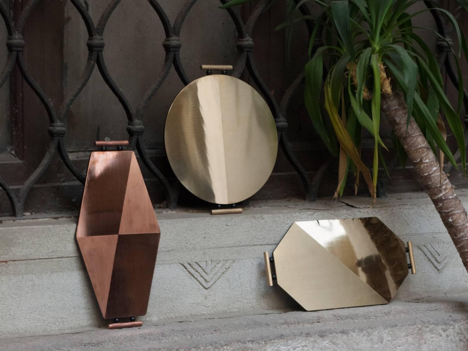 Set of Three Satin Trays Designed by Chiara Andreatti for Mingardo For Sale 3