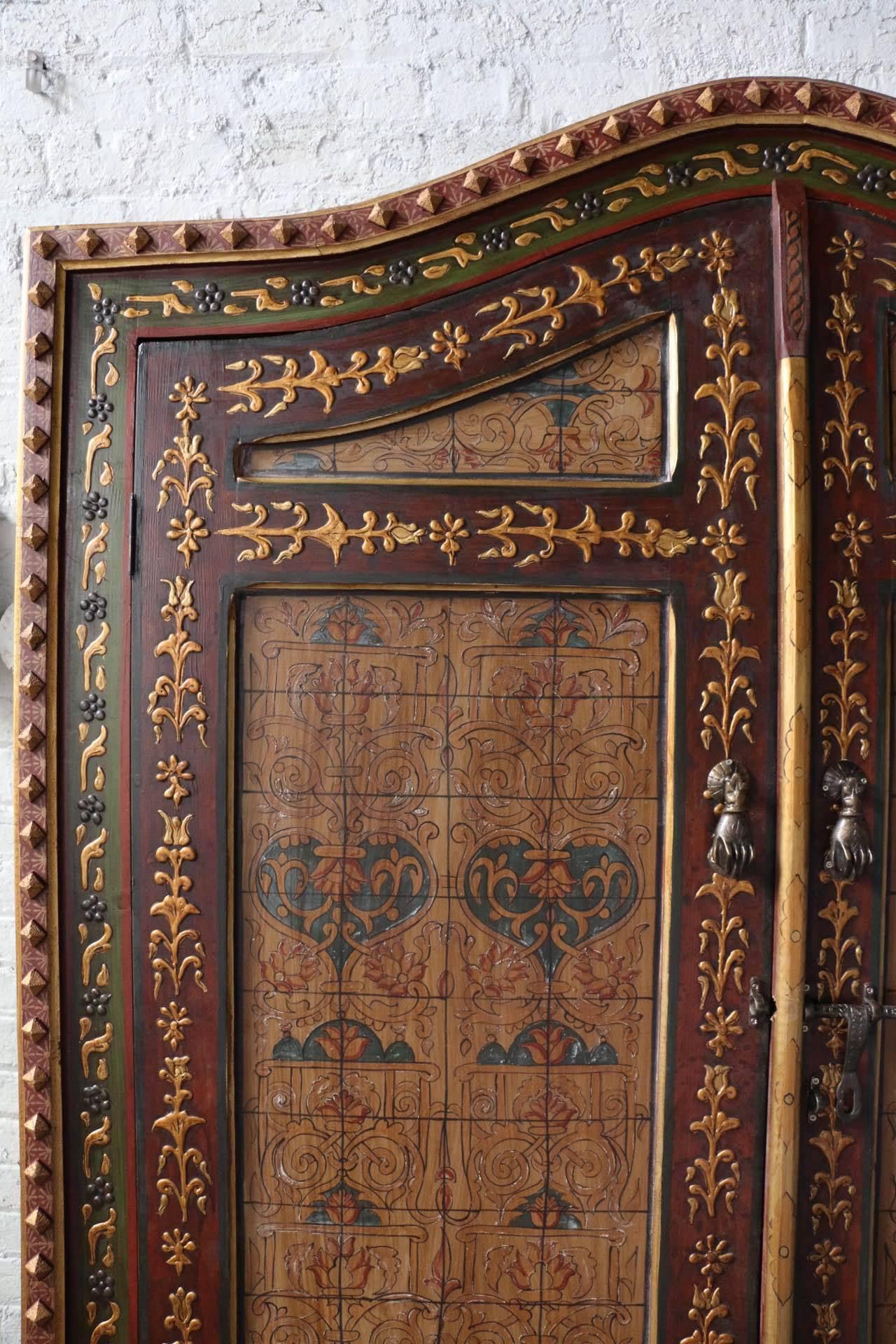 Pair of Renaissance Style Doors Fitted with Victorian Door Knock, 20th Century 5