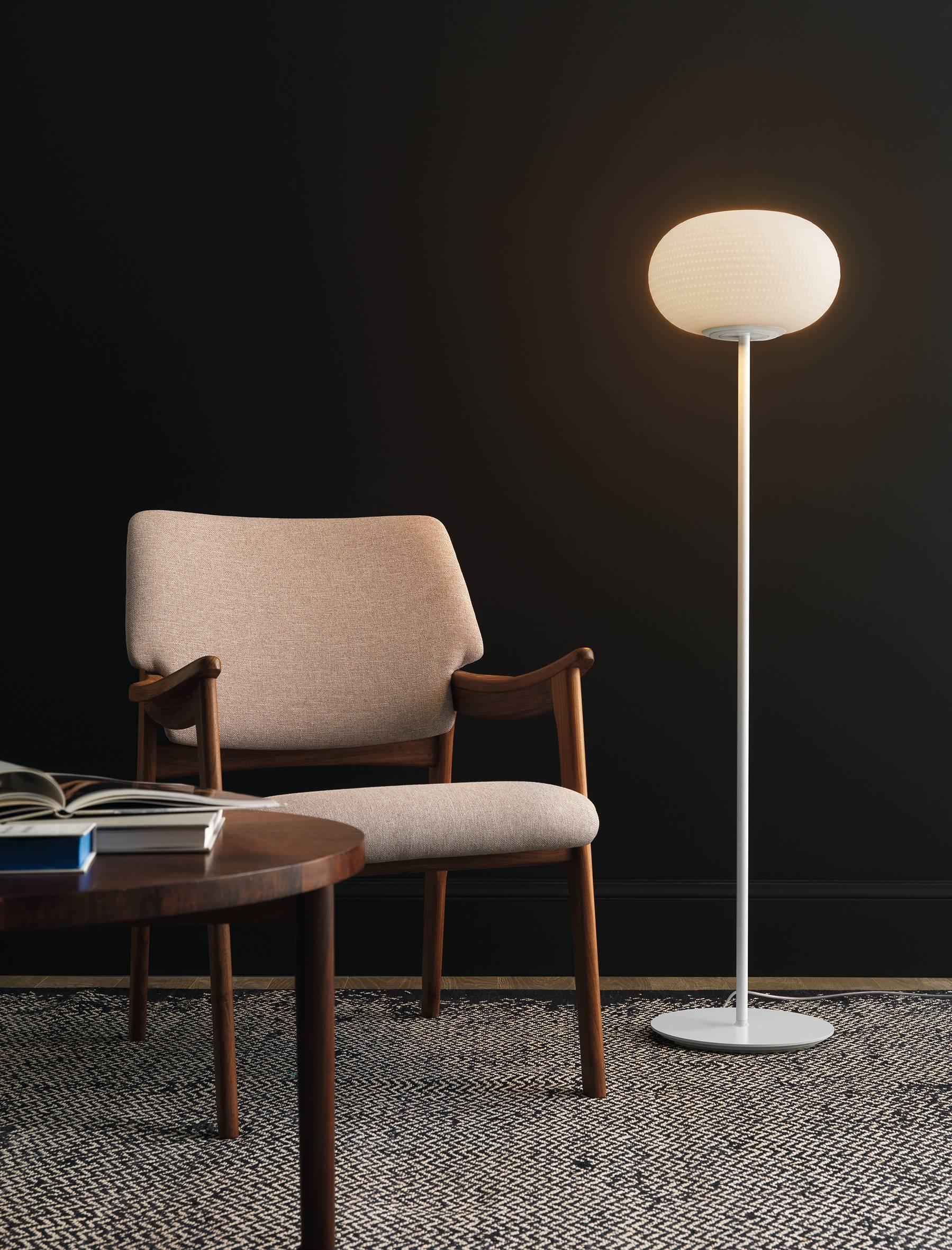 Painted Matti Klenell Fontana Arte Bianca Floor Lamp in Blown Glass, Designed, 2015 For Sale