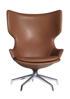 Poltrona "Lou Speak" in pelle o tessuto con finitura a specchio di P. Starck per Driade