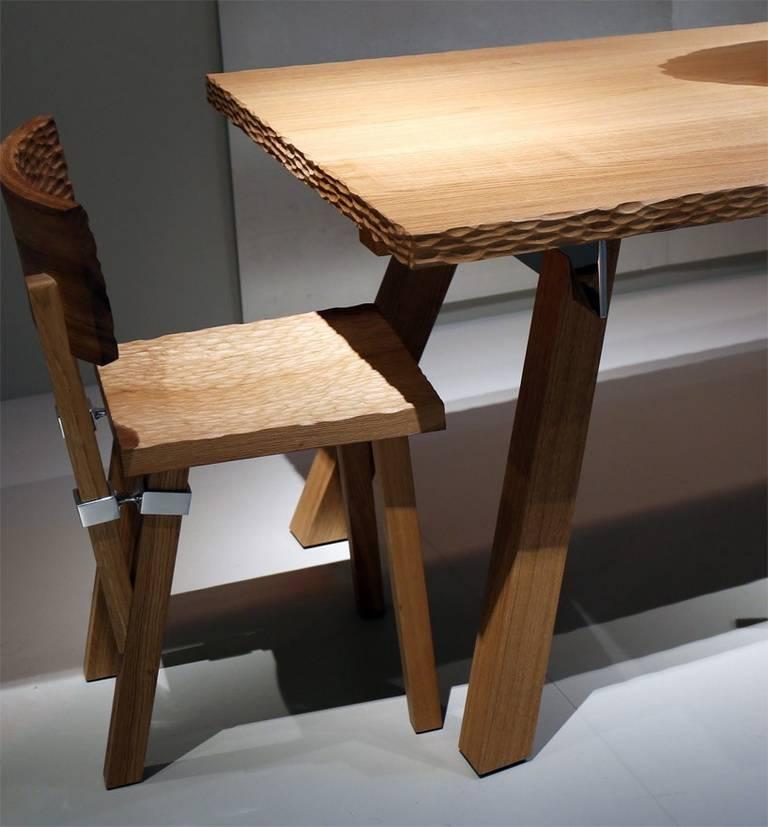 XXIe siècle et contemporain Table Torquemada en chêne brossé conçue par Philippe Starck pour Driade, 2017 en vente