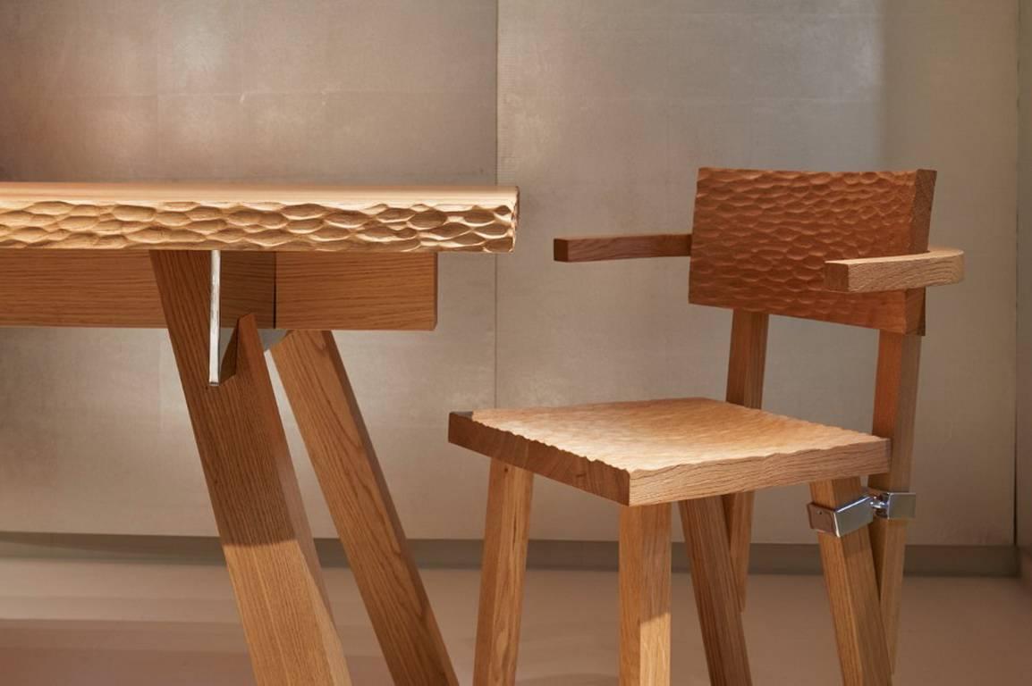 Tisch „Torquemada“ aus gebürsteter Eiche, entworfen von Philippe Starck für Driade, 2017 im Zustand „Neu“ im Angebot in Brooklyn, NY