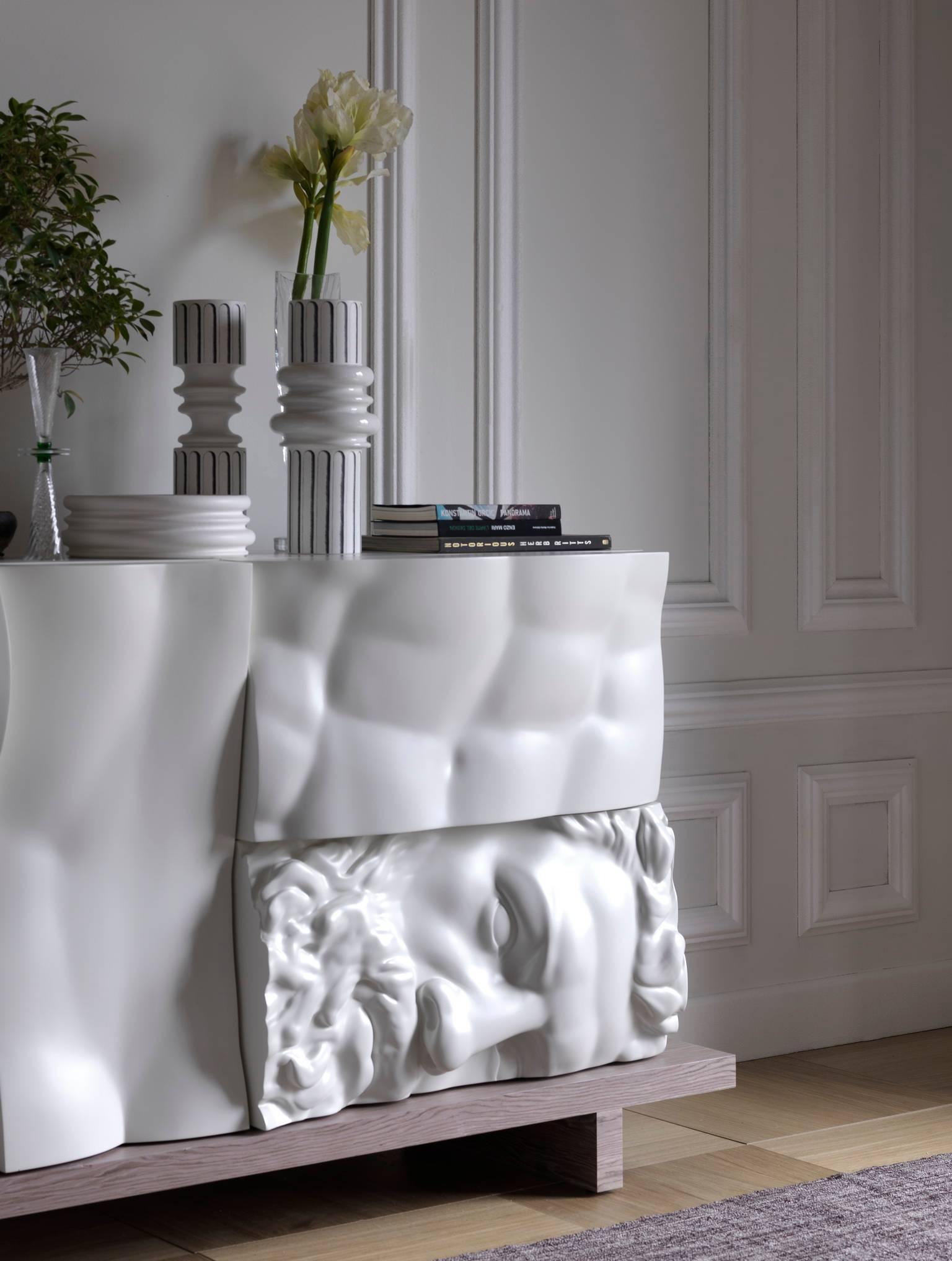 XXIe siècle et contemporain Système de boîtes modulaires noir ou blanc « Ercole e Afrodite Composition 1 » de Driadelab en vente