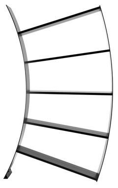 "Virgo" Black Anodized Aluminum Open Bookcase Designed by Xavier Lust for Driade