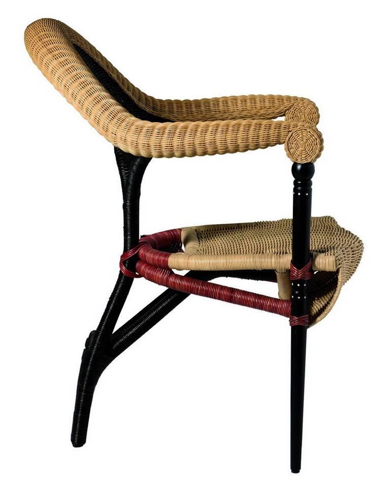 „Liba“ Sessel mit Rattanbezug aus natürlichem Rohr, entworfen von Borek Sipek für Driade (Moderne) im Angebot