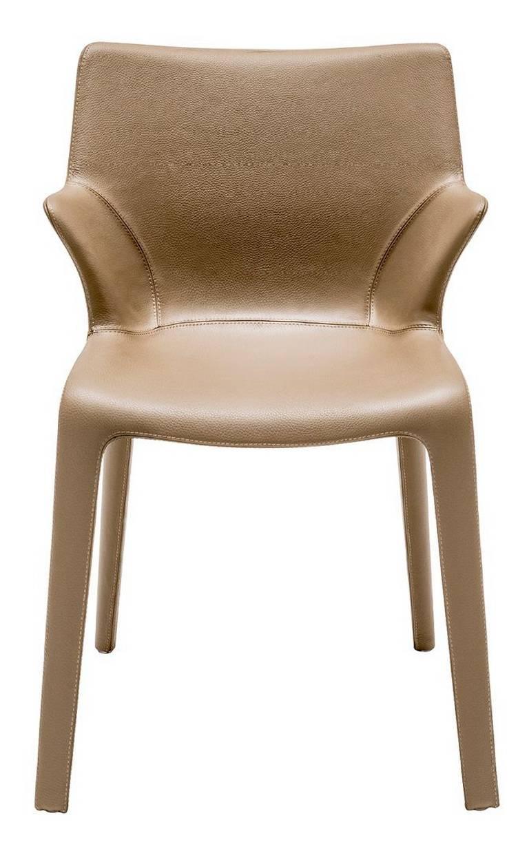 italien Chaise de salle à manger en cuir « Lou Eat » conçue par Philippe Starck pour Driade en vente