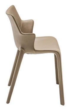 "Lou Eat" Leather Dining Chair Designed by Philippe Starck for Driade