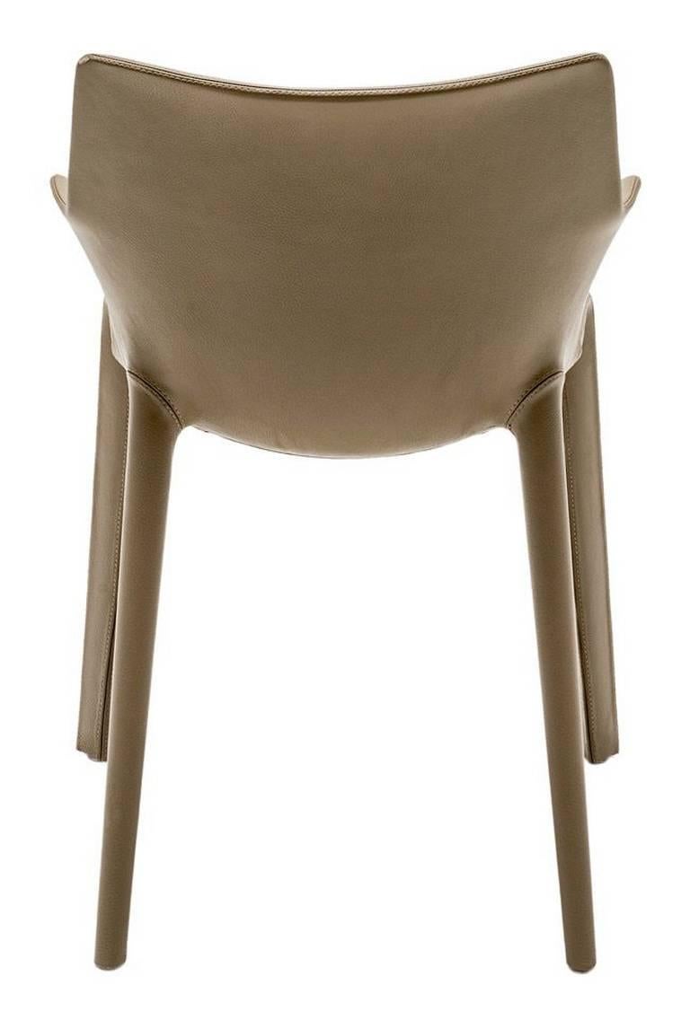 Moderne Chaise de salle à manger en cuir « Lou Eat » conçue par Philippe Starck pour Driade en vente
