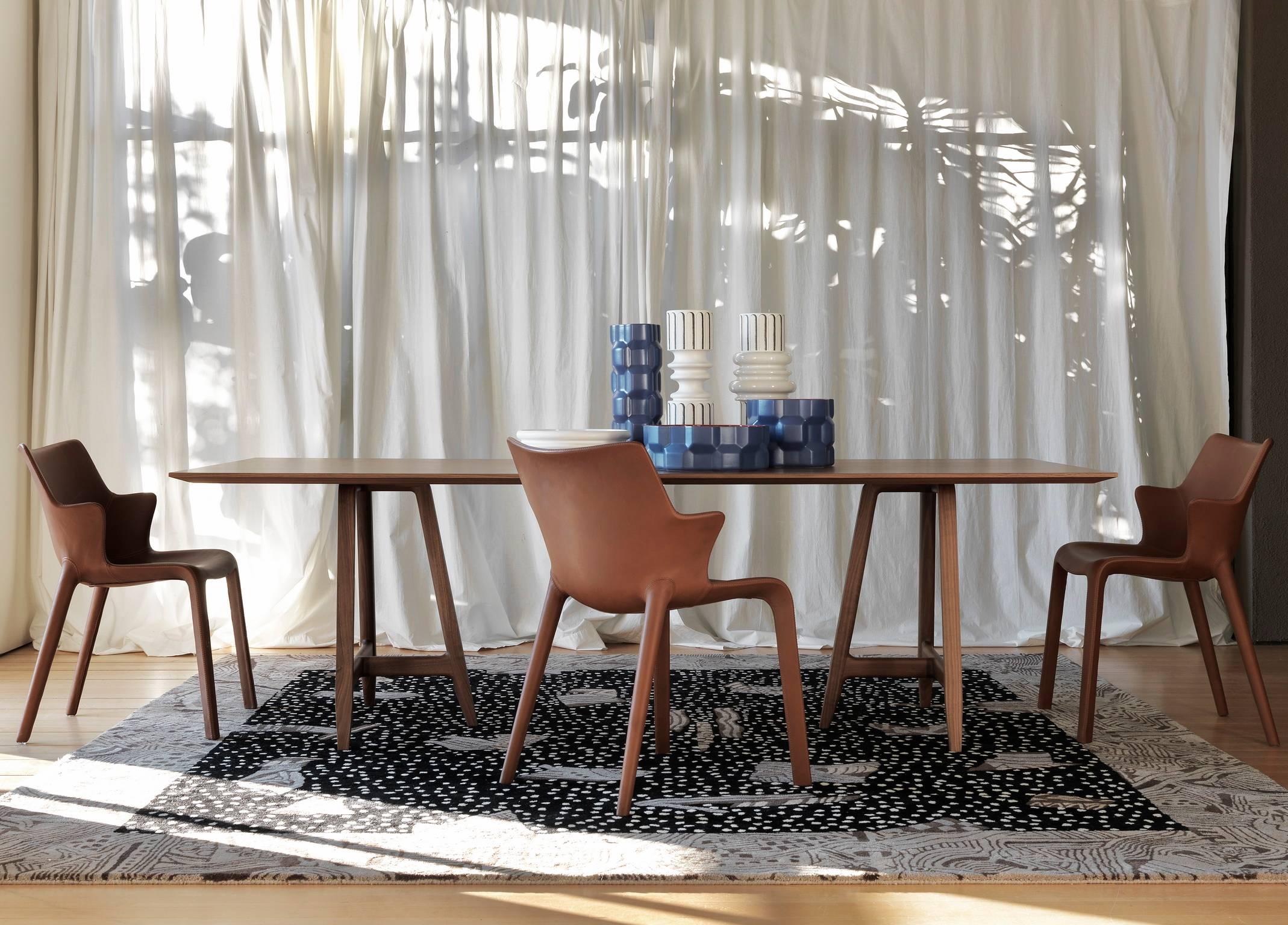 XXIe siècle et contemporain Chaise de salle à manger en cuir « Lou Eat » conçue par Philippe Starck pour Driade en vente