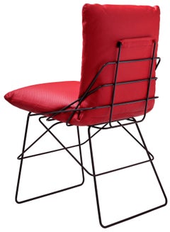 ""Sof Sof"" Stahlrohrstuhl aus Stoff für den Außenbereich entworfen von Enzo Mari für Driade