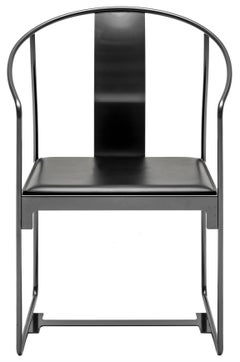 "Mingx" Leather and Steel Armchair Designed by Konstantin Grcic for Driade