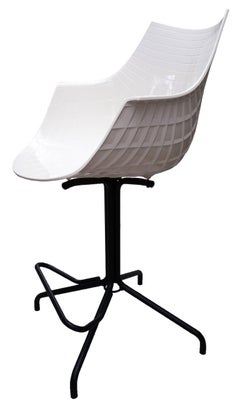 Taburete bajo giratorio de policarbonato y acero "Meridiana" de C. Pillet para Driade