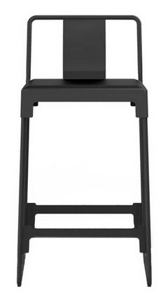 Niedriger Hocker ""Mingx" aus Stahl für den Innenbereich mit Rückenlehne von Konstantin Grcic für Driade