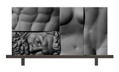 "Ercole e Afrodite Composition 2" Black or White Modular Box System by Driadelab