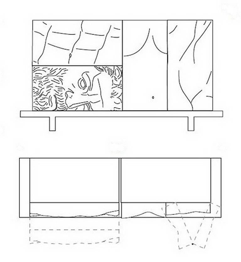 XXIe siècle et contemporain Système de boîtes modulaires noir ou blanc « Ercole e Afrodite Composition 2 » de Driadelab en vente