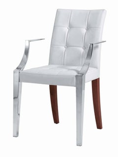 "Monseigneur" Quilted Leather Armchair Designed by Philippe Starck for Driade
