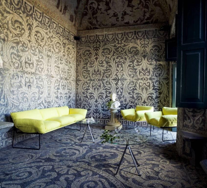 Tissu Canapé d'intérieur à trois places « Elizabeth » conçu par Enzo Mari pour Driade en vente