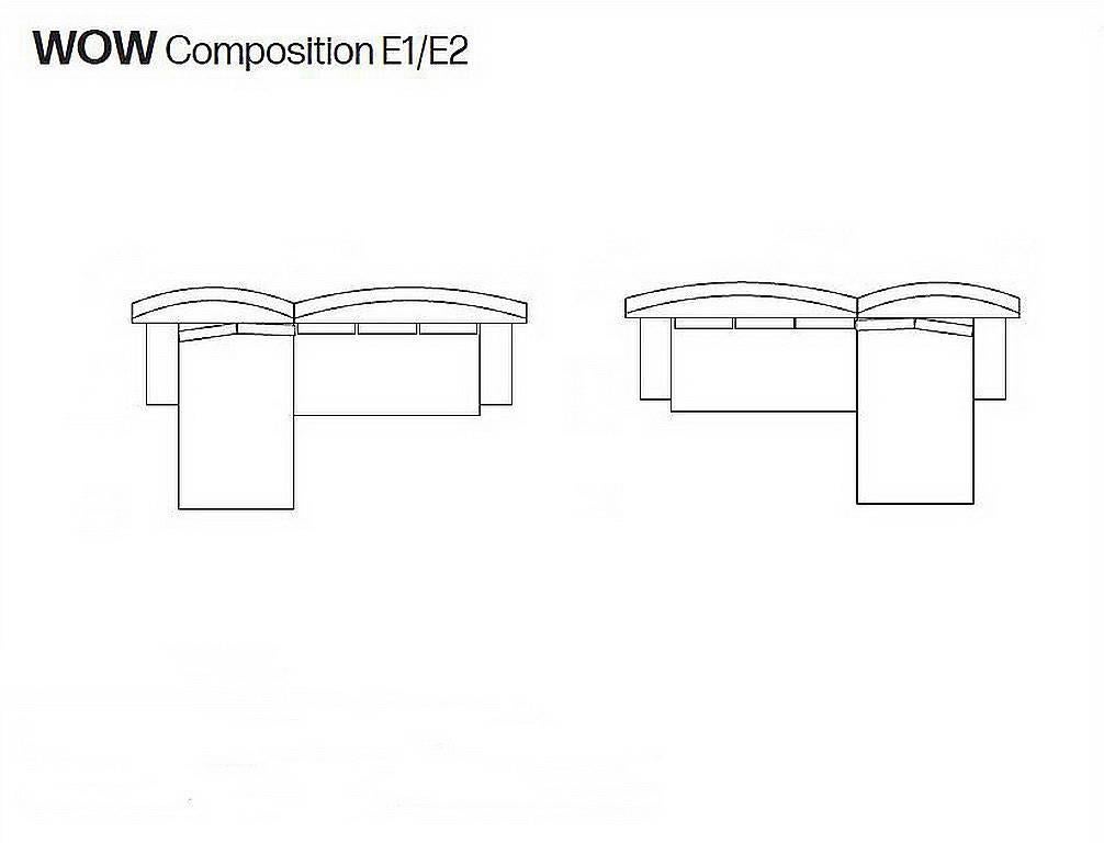 Canapé sectionnel «ow » en plumes d'oie, composition E1 ou E2 de P. Starck, Driade en vente 2